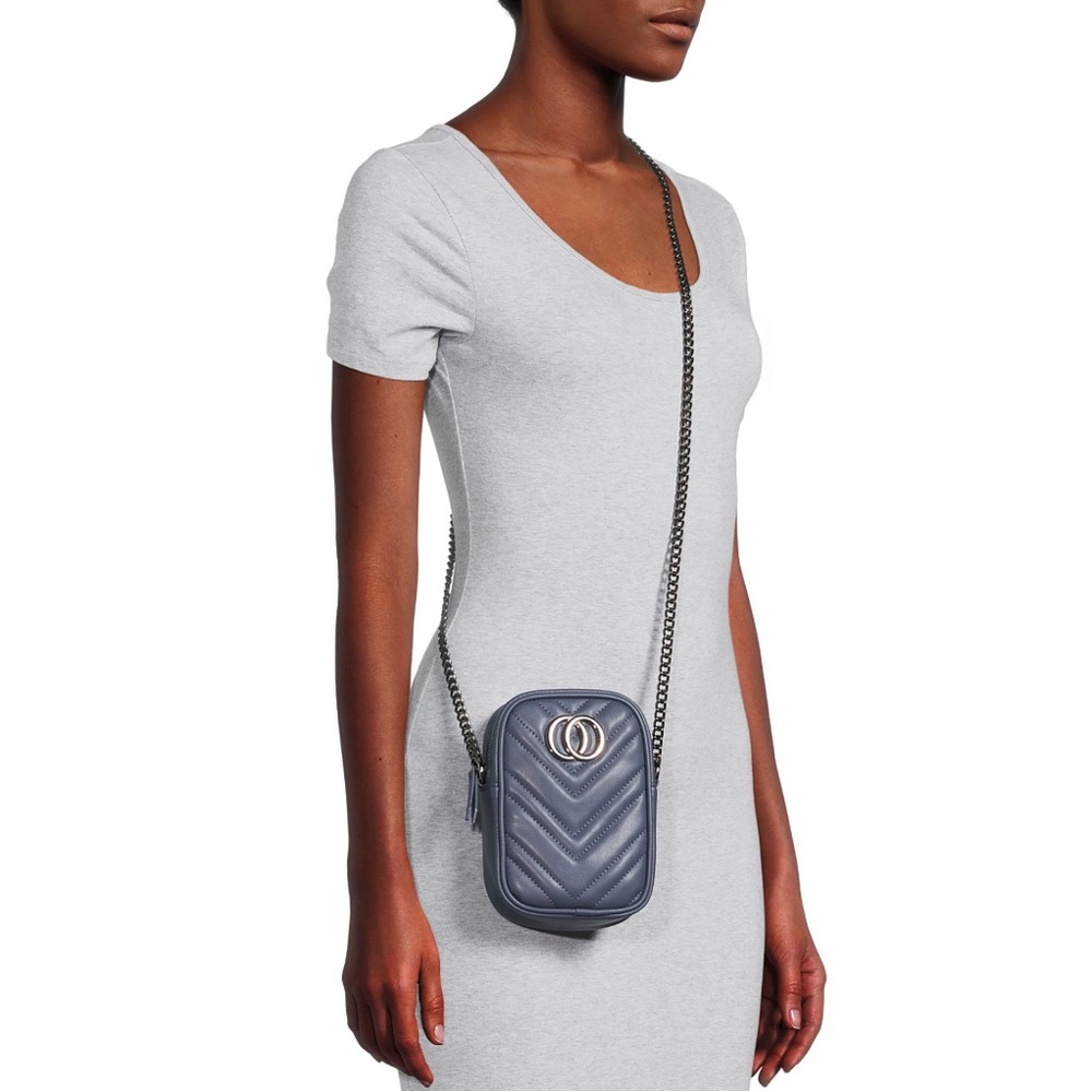 🆕 No Boundaries North South Slate Gray Blue Phone Crossbody